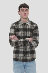 Le devant de Chemise brune à carreaux – Regular fit de Matinique pour Hommes