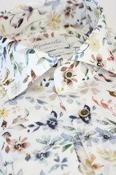Chemise ecru avec imprimé de feuilles - Slim fit de Michaelis pour Hommes