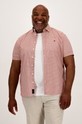 Chemise écrue à imprimé fin rouge – Regular fit  de Ravøtt pour Hommes