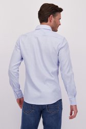 Chemise écrue avec imprimé bleu fin -Slim fit de Michaelis pour Hommes