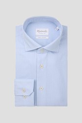 Chemise écrue avec motif rayé bleu - Slim fit de Michaelis pour Hommes