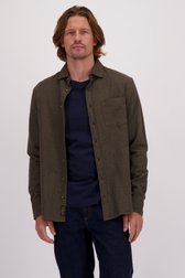 Le devant de Chemise en flanelle vert foncé – Regular fit de Ravøtt pour Hommes