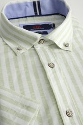 Photo produit 1 de Chemise en lin à rayures - Coupe comfort de Dansaert Blue pour Hommes