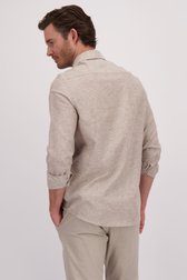 Chemise en lin beige à effet chiné de Upper East pour Hommes