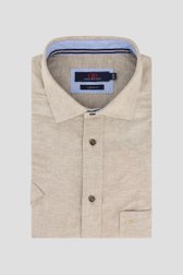Chemise en lin beige clair chiné - Comfort fit de Dansaert Blue pour Hommes