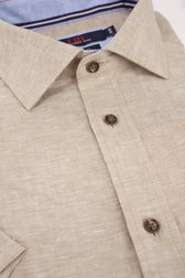 Chemise en lin beige clair chiné - Comfort fit de Dansaert Blue pour Hommes