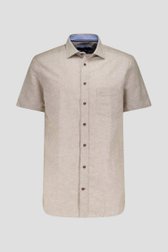 Chemise en lin beige clair chiné - Comfort fit de Dansaert Blue pour Hommes