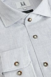 Photo produit 2 de Chemise en lin blanc-bleu - Coupe regular de Upper East pour Hommes