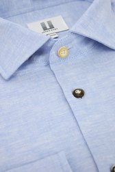 Chemise en lin bleu clair à effet chiné de Upper East pour Hommes