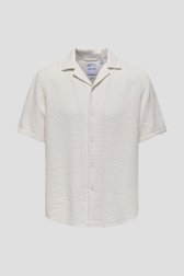 Chemise en lin texturé écru	 de ONLY & SONS pour Hommes