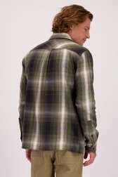 Le dos de Chemise kaki à carreaux de Ravøtt pour Hommes