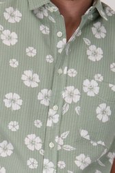 Chemise kaki à imprimé floral et manches courtes de Ravøtt pour Hommes