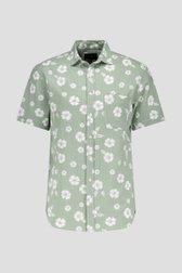 Chemise kaki à imprimé floral et manches courtes de Ravøtt pour Hommes