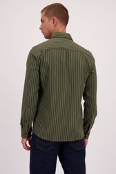 Le dos de Chemise kaki à rayures - Regular fit de Casual Five pour Hommes
