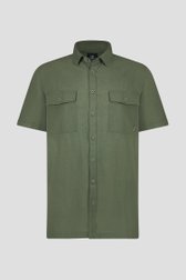 Chemise kaki avec lin - Regular fit de Bluefields pour Hommes