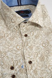 Photo produit 1 de Chemise marron à imprimé cachemire - Comfort fit de Dansaert Blue pour Hommes