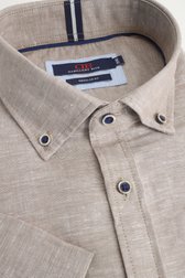 Photo produit 1 de Chemise marron à manches courtes - Regular fit de Dansaert Blue pour Hommes