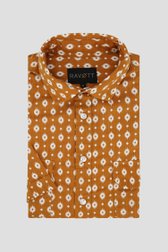 Chemise marron avec imprimé à carreaux blancs de Ravøtt pour Hommes