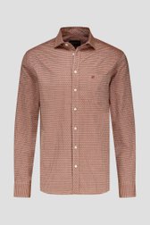 Chemise marron orange à imprimé fin - Regular fit de Ravøtt pour Hommes