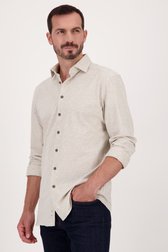 Chemise mélangée beige - Regular fit de Upper East pour Hommes