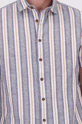 Détail de Chemise rayée à manches courtes - Coupe regular de Ravøtt pour Hommes
