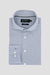 Photo produit 1 de Chemise rayée blanc et bleu – Regular fit de Dansaert Black Premium pour Hommes
