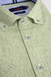 Photo produit 1 de Chemise rayée blanc-vert - Comfort fit de Dansaert Blue pour Hommes