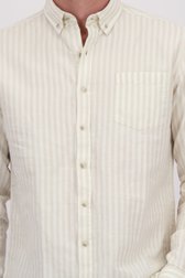 Détail de Chemise rayée écru et beige - Regular fit de Bluefields pour Hommes
