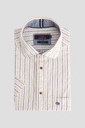 Le devant de Chemise rayée orange et bleu – Comfort fit de Dansaert Blue pour Hommes