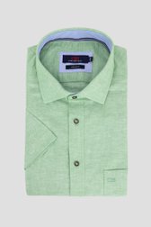 Photo produit 1 de Chemise vert chiné à manches courtes – Regular fit de Dansaert Blue pour Hommes