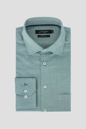 Photo produit 1 de Chemise verte à motif diagonal – Regular fit de Dansaert Black pour Hommes