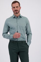 Le devant de Chemise verte à motif diagonal – Regular fit de Dansaert Black pour Hommes