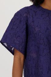 Chemisier bleu foncé en dentelle transparente de Louise pour Femmes