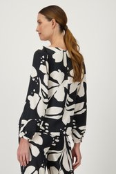 Chemisier noir à l'aspect de soie de D'Auvry pour Femmes