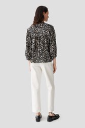 Chemisier noir et beige à manches 3/4 de Opus pour Femmes