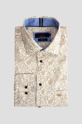 Video van Bruin hemd met paisleyprint - Comfort fit door Dansaert Blue voor Heren