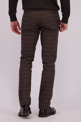 Le dos de Chino brun à carreaux – Dallas – Slim fit de Brassville pour Hommes