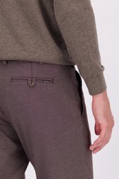Détail de Chino brun chiné – Louisiana – Regular fit de Brassville pour Hommes