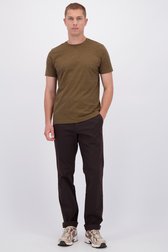 Le devant de Chino brun foncé de Liberty Island pour Hommes