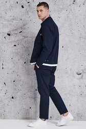 Chino texturé bleu foncé  de Casual Five pour Hommes