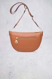 Le dos de Cognackleurige schoudertas de Laurent David pour Femmes