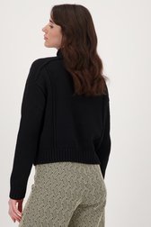 Col roulé en tricot noir de Geisha pour Femmes