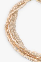 Collier avec perles dorées et écrues de Liberty Island pour Femmes