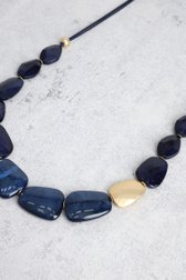 Photo produit 1 de Collier bleu avec accent doré de Liberty Island pour Femmes