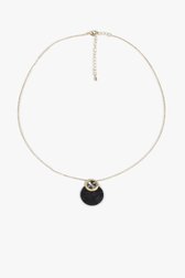 Collier en or fin avec pendentif noir	 de Liberty Island pour Femmes