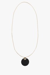 Collier long avec pendentif noir de Liberty Island pour Femmes
