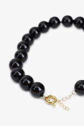 Collier noir avec perles de Liberty Island pour Femmes
