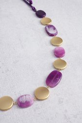 Collier or et violet de Liberty Island pour Femmes