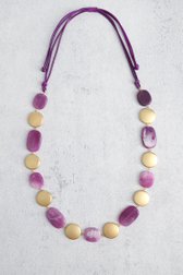 Collier or et violet de Liberty Island pour Femmes