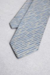 Photo produit 1 de Cravate à motif rayé beige et bleu de Liberty Island pour Hommes